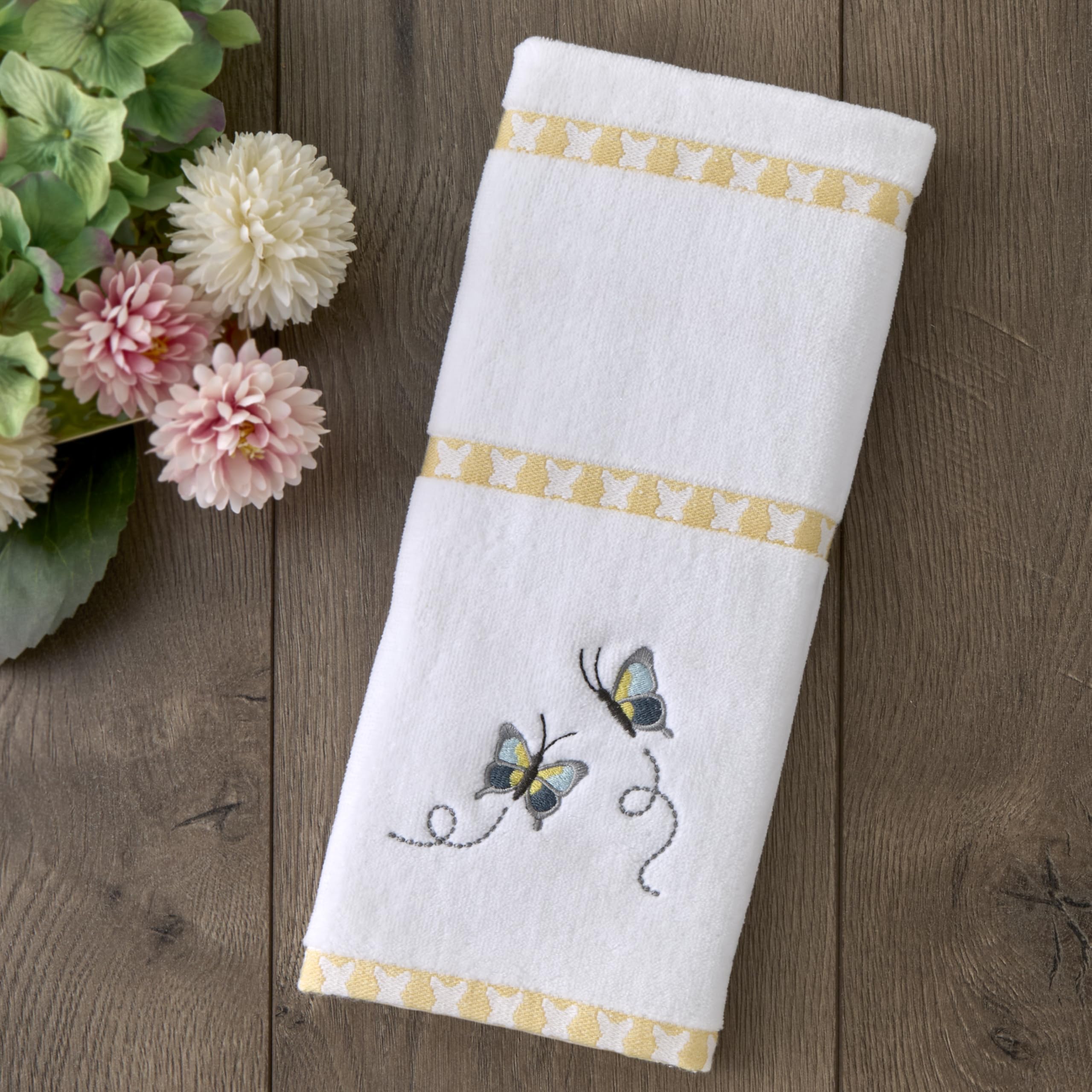 Foto 5 pulgar | Juego De Toallas De Mano Skl Home Dancing Butterflies, 2 Piezas, Blanco - Venta Internacional.