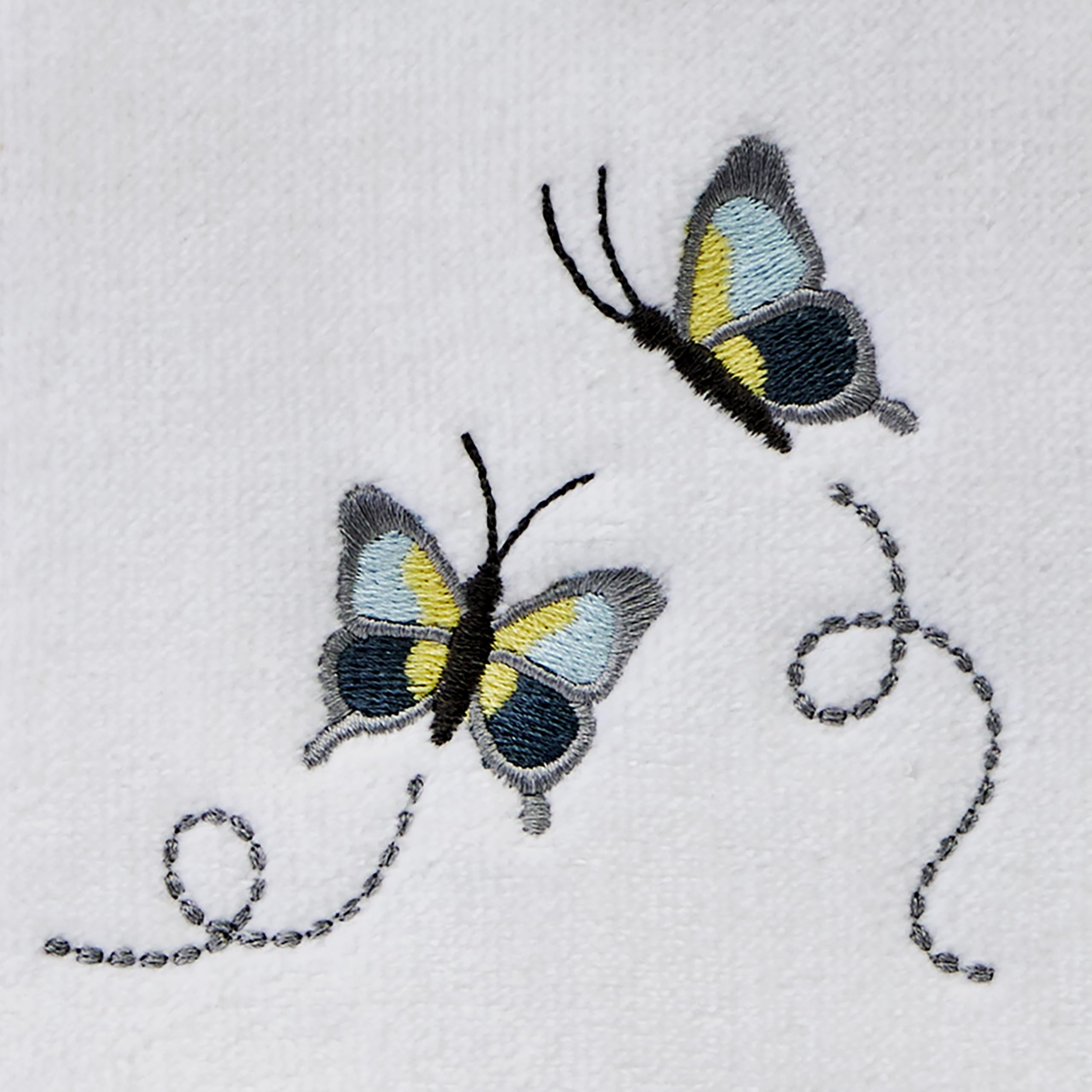 Foto 5 | Juego De Toallas De Mano Skl Home Dancing Butterflies, 2 Piezas, Blanco - Venta Internacional.