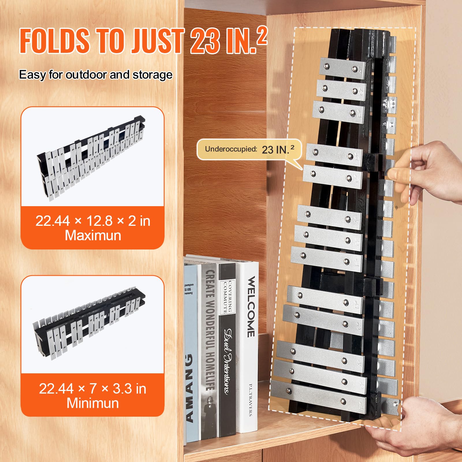 Foto 6 | Set De Percusión Para Xilófono Glockenspiel Vevor 32 Note Con Funda - Venta Internacional.