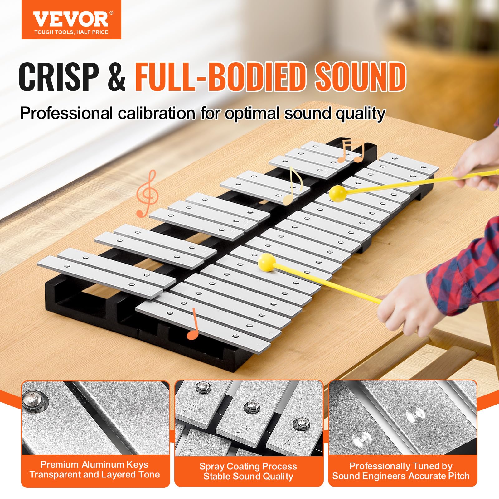 Foto 3 pulgar | Set De Instrumentos De Percusión Xilófonos Glockenspiel Vevor Ks-30 - Venta Internacional.