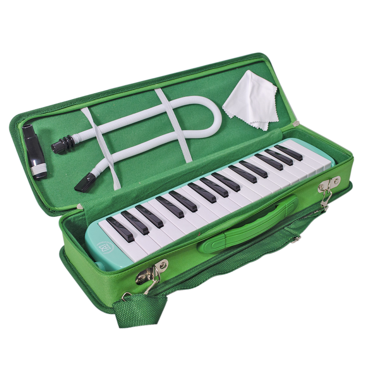 Melódica 32 Teclas Con Estuche Y Boquilla Maxima Sr-32sf Color Verde