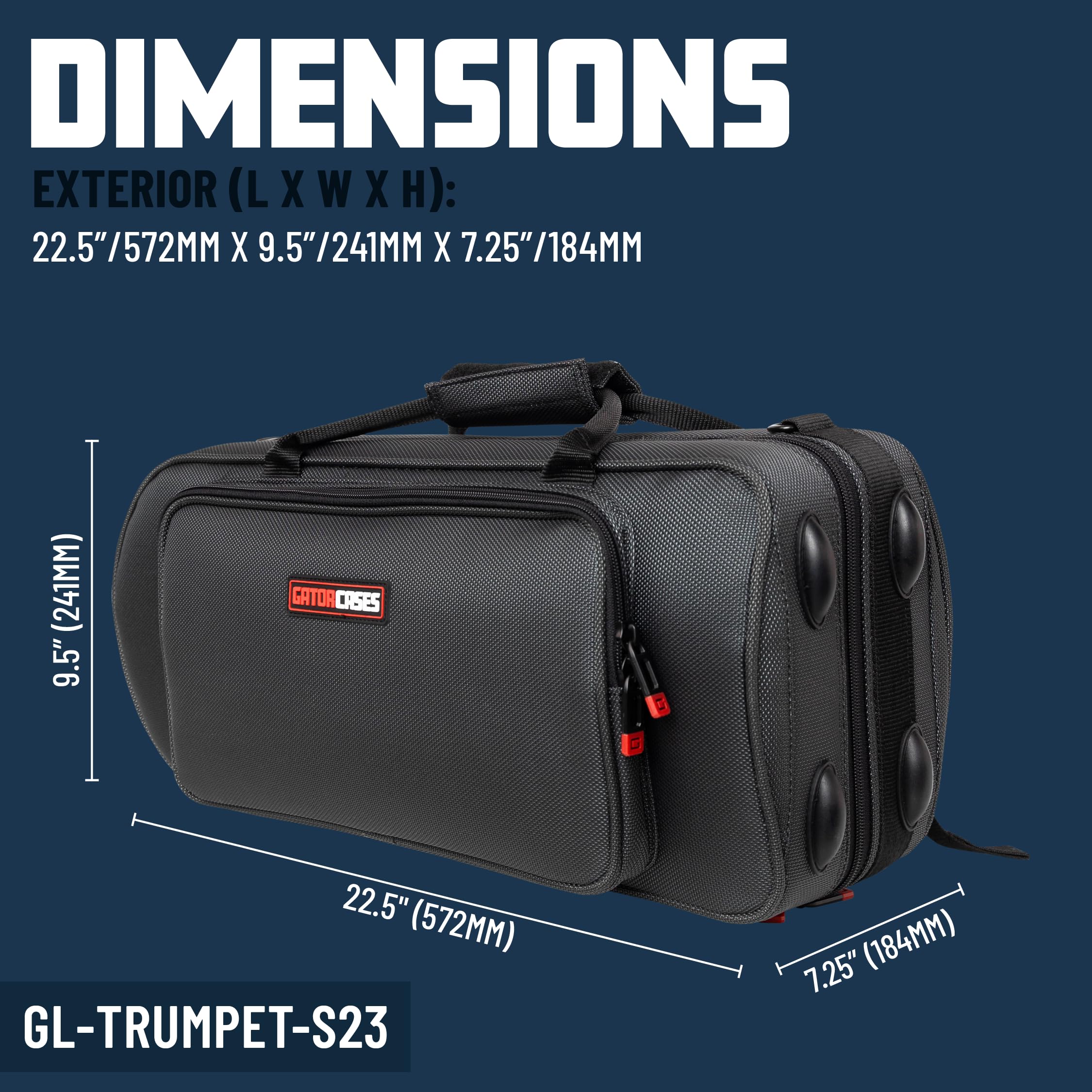 Foto 7 pulgar | Trompeta De Espuma Poliplástica Eps En Si Bemol Con Forma De Serie Adagio De Case Gator - Venta Internacional.