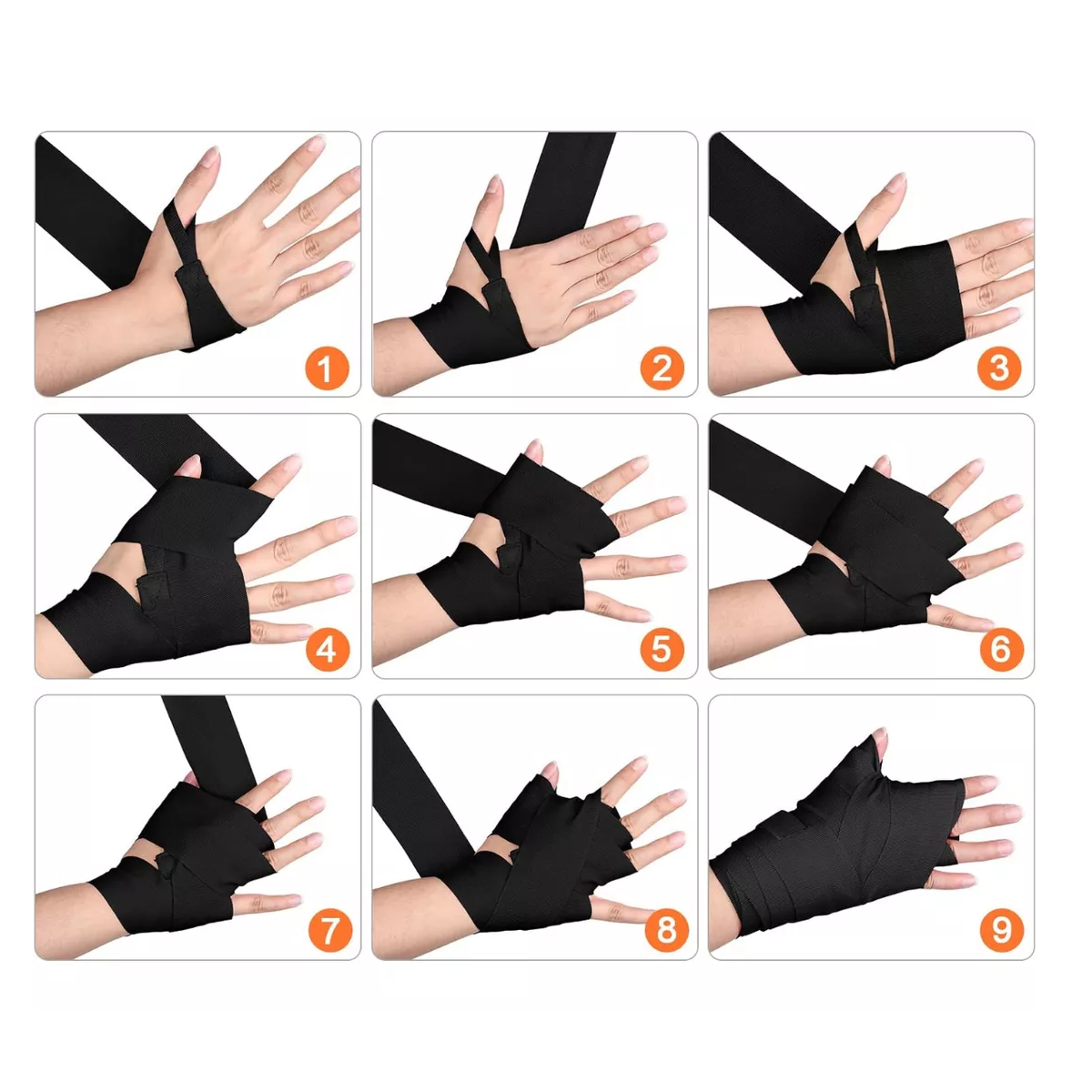 Foto 4 pulgar | 4 Vendas de Box 5 m + Protectores Bucales + Vendaje Eo Safe Imports Esi-18071 Negro