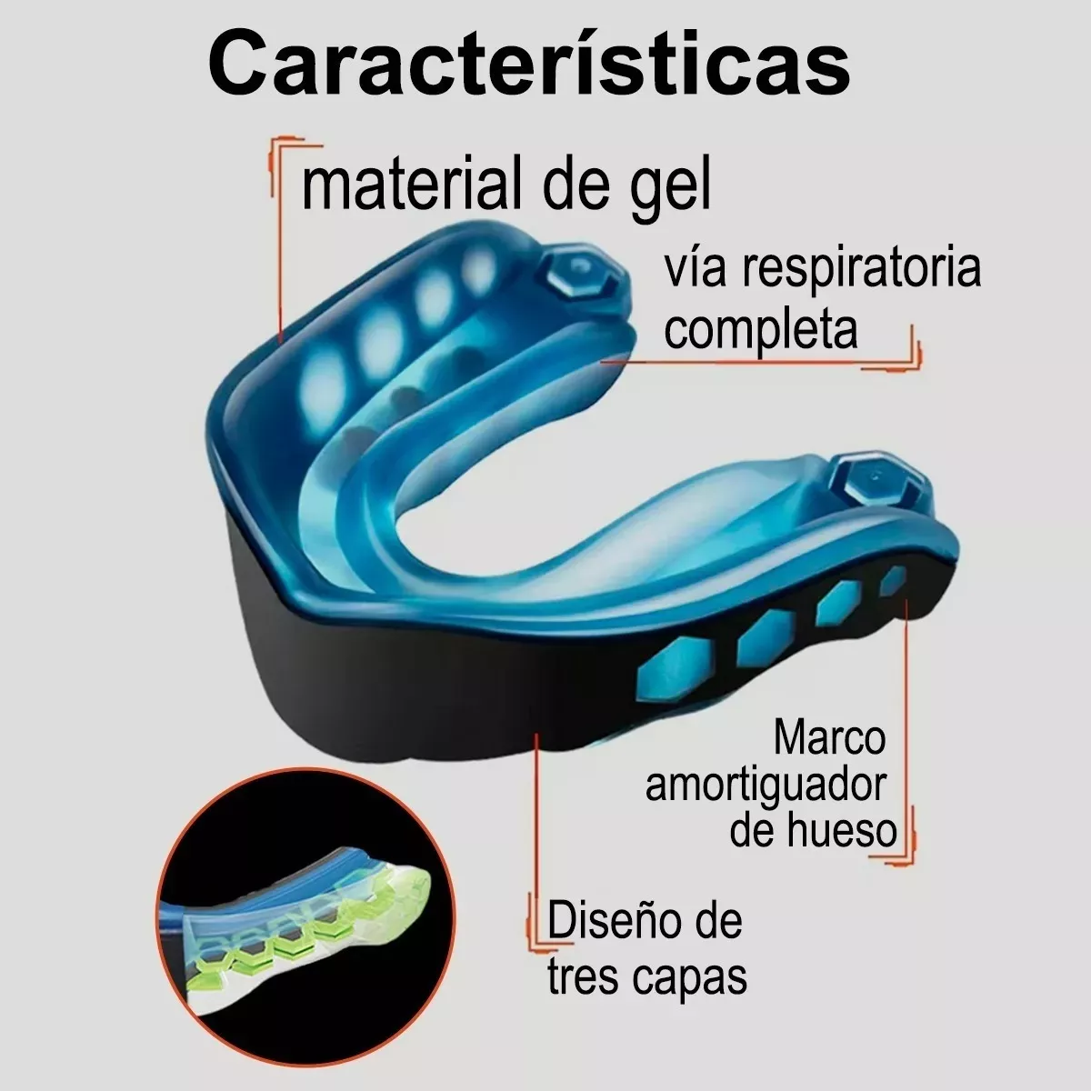 Foto 5 pulgar | Protector Bucal Para Moldeable 2pcs Eo Safe Imports Esi-11607 Negro