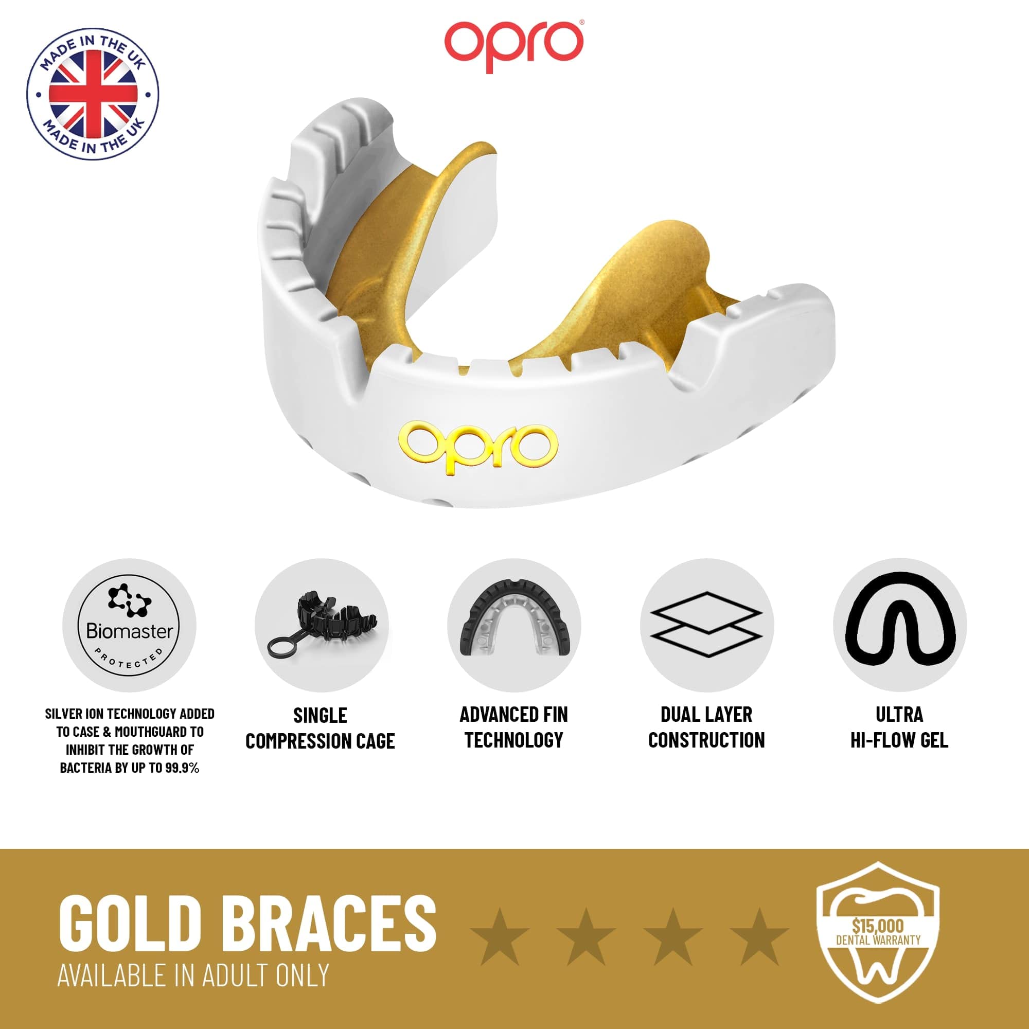 Foto 4 pulgar | Aparatos Ortopédicos Opro Ufc Gold Level Para Adultos Con Funda - Venta Internacional.
