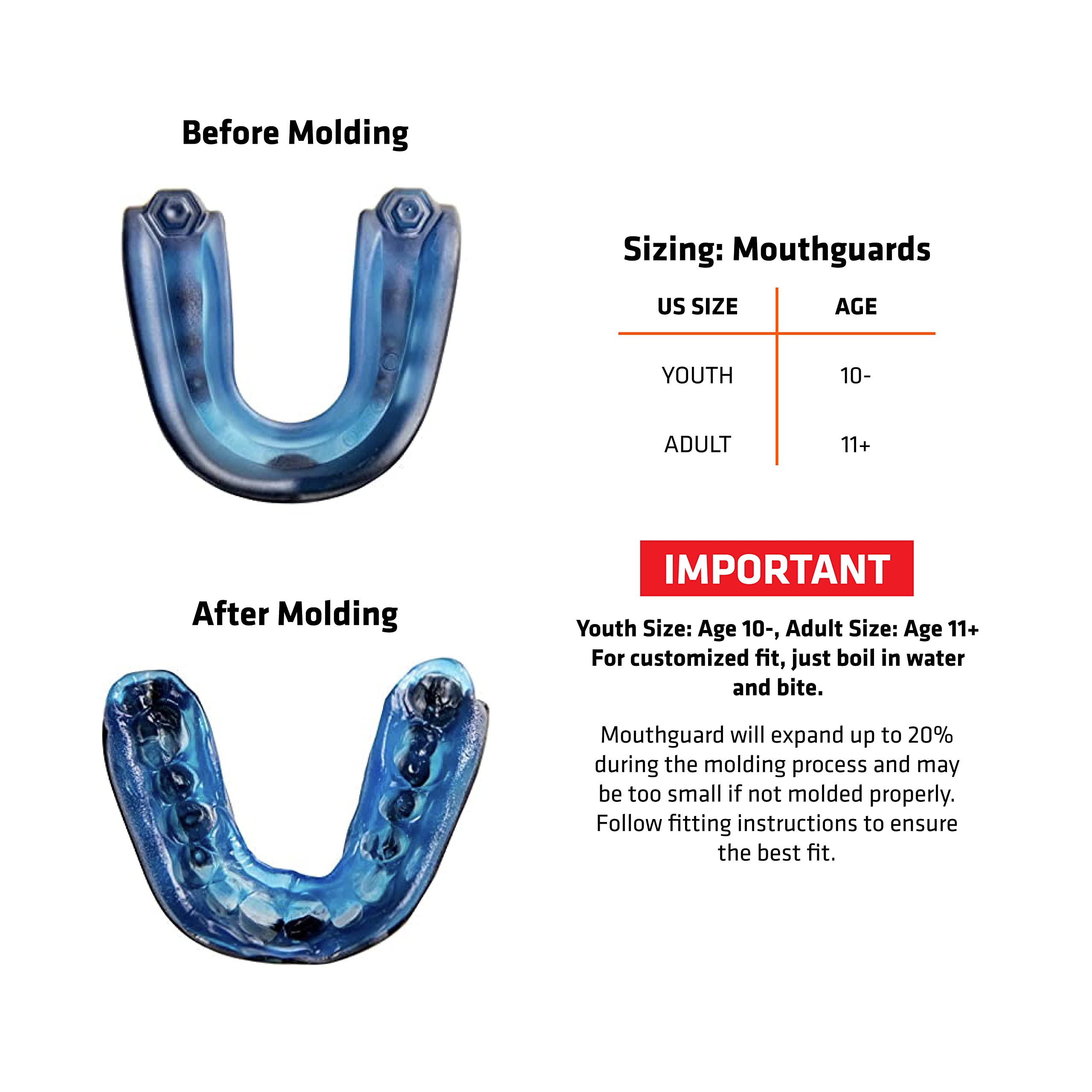 Foto 6 pulgar | Protector Bucal Shock Doctor Gel Max Heavy Duty Sports - Venta Internacional.
