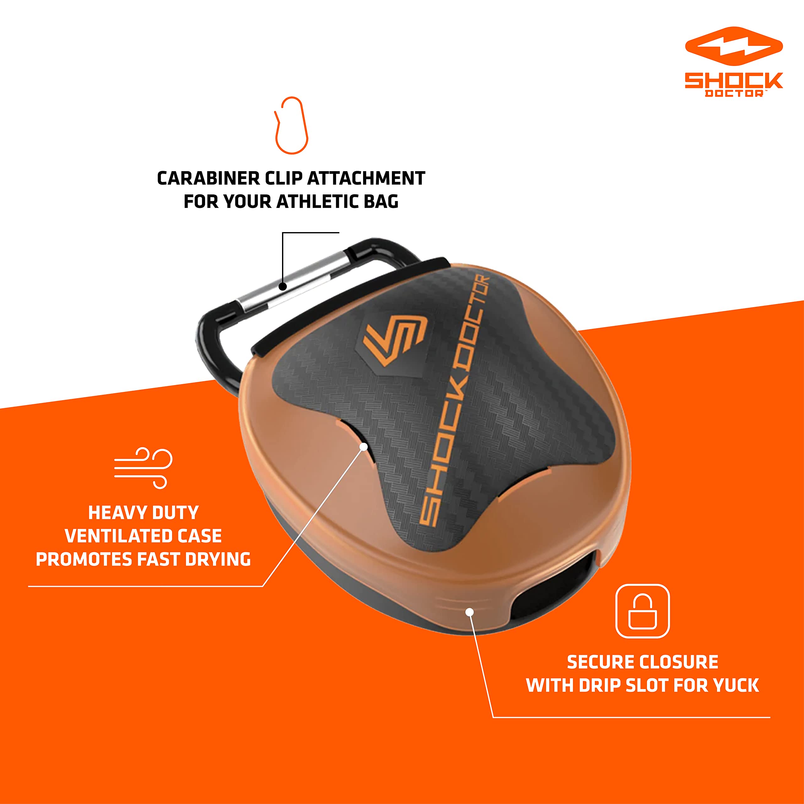 Foto 4 pulgar | Funda Para Protector Bucal Shock Doctor, Con Almacenamiento Universal Y Ventilado - Venta Internacional.