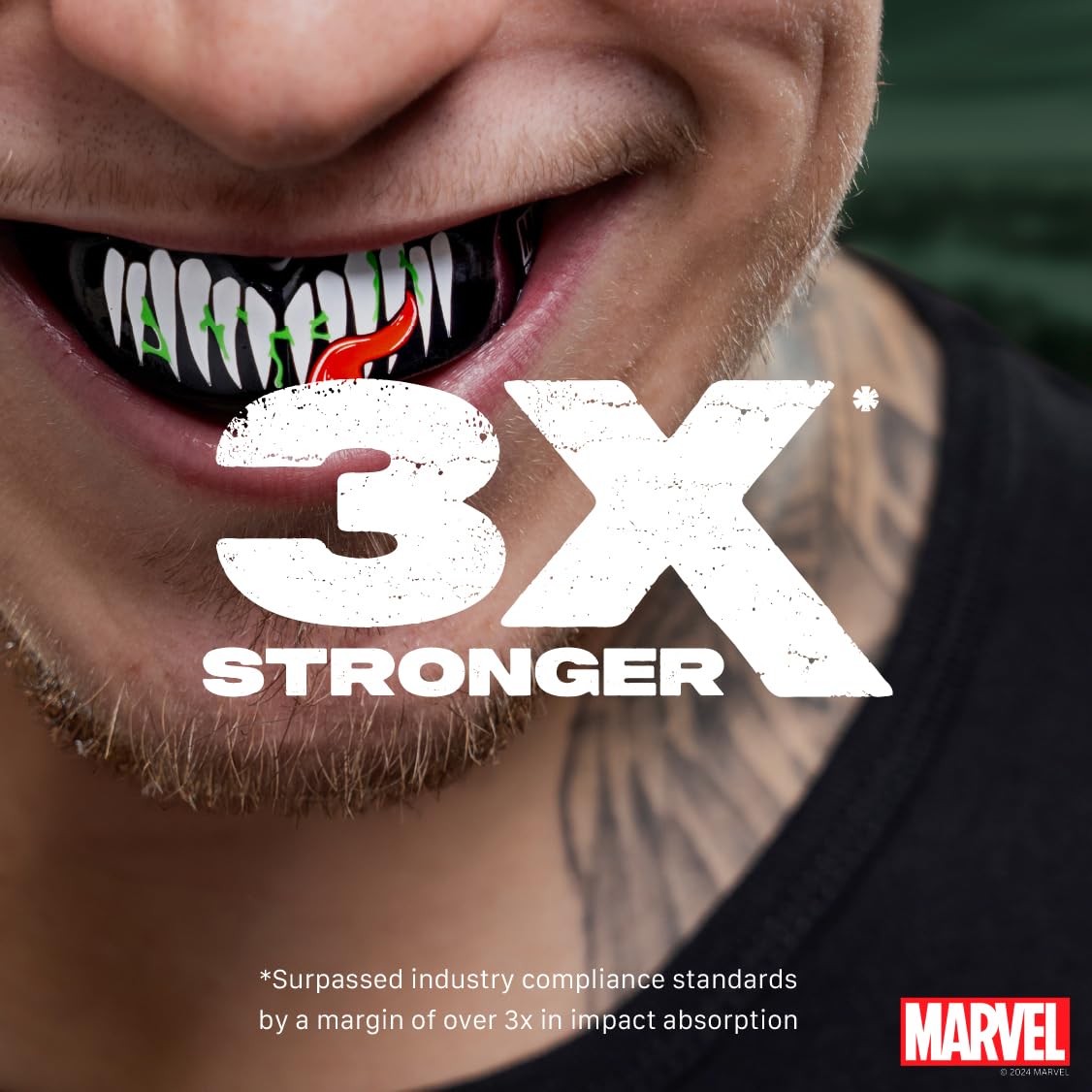 Foto 3 pulgar | Protector Bucal Deportivo Marvel Venom De Doble Capa Premium Para Adultos - Venta Internacional.