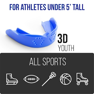 Foto 2 | Protector Bucal Sisu 3d Youth Royal Blue De 2.0 Mm Para Atletas De Menos De 5 Pies - Venta Internacional.