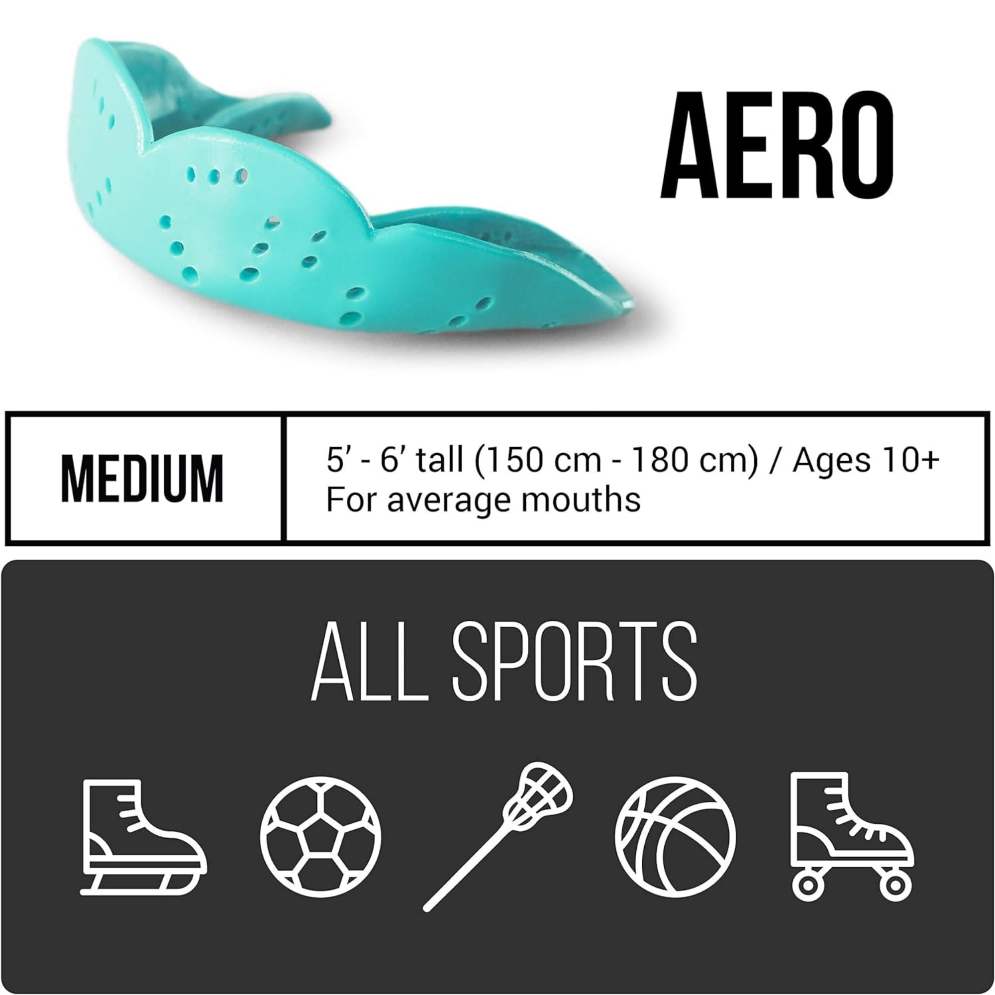 Foto 2 | Protector Bucal Sisu Aero  Tamaño Mediano  1 6 Mm De Grosor  Azul Real  No Tóxico - Venta Internacional.