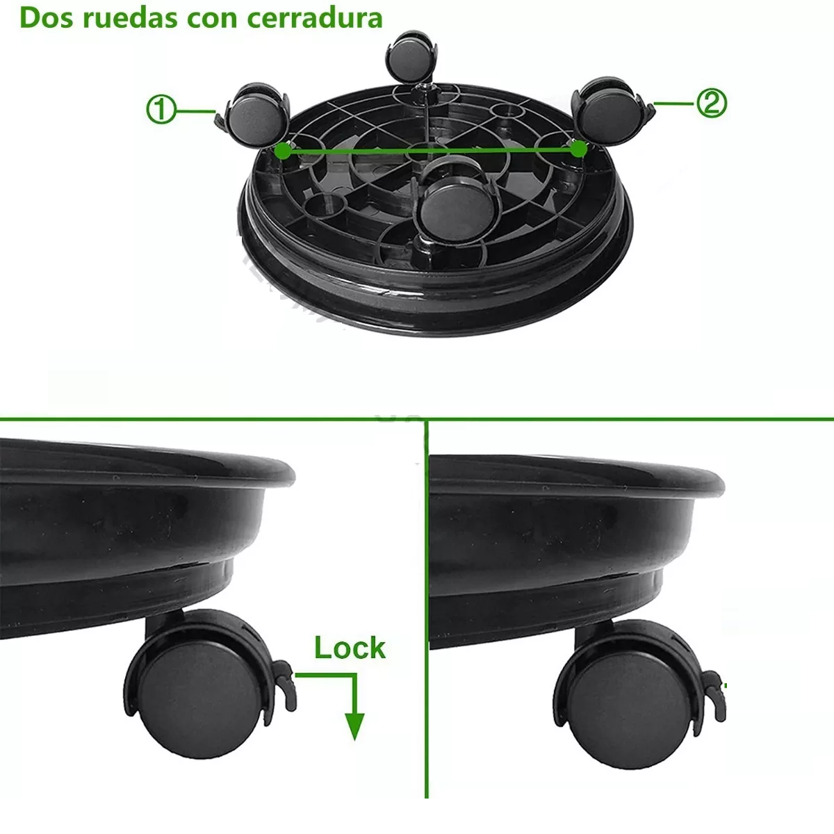 Foto 4 pulgar | Soportes para Macetas Eo Safe Imports Esi9774 color Negro 2 Piezas