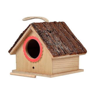 Foto 3 | Nidos De Pájaros Colgantes De Madera Para Casas De Pájaros, Suministros Para Mascotas - Venta Internacional.