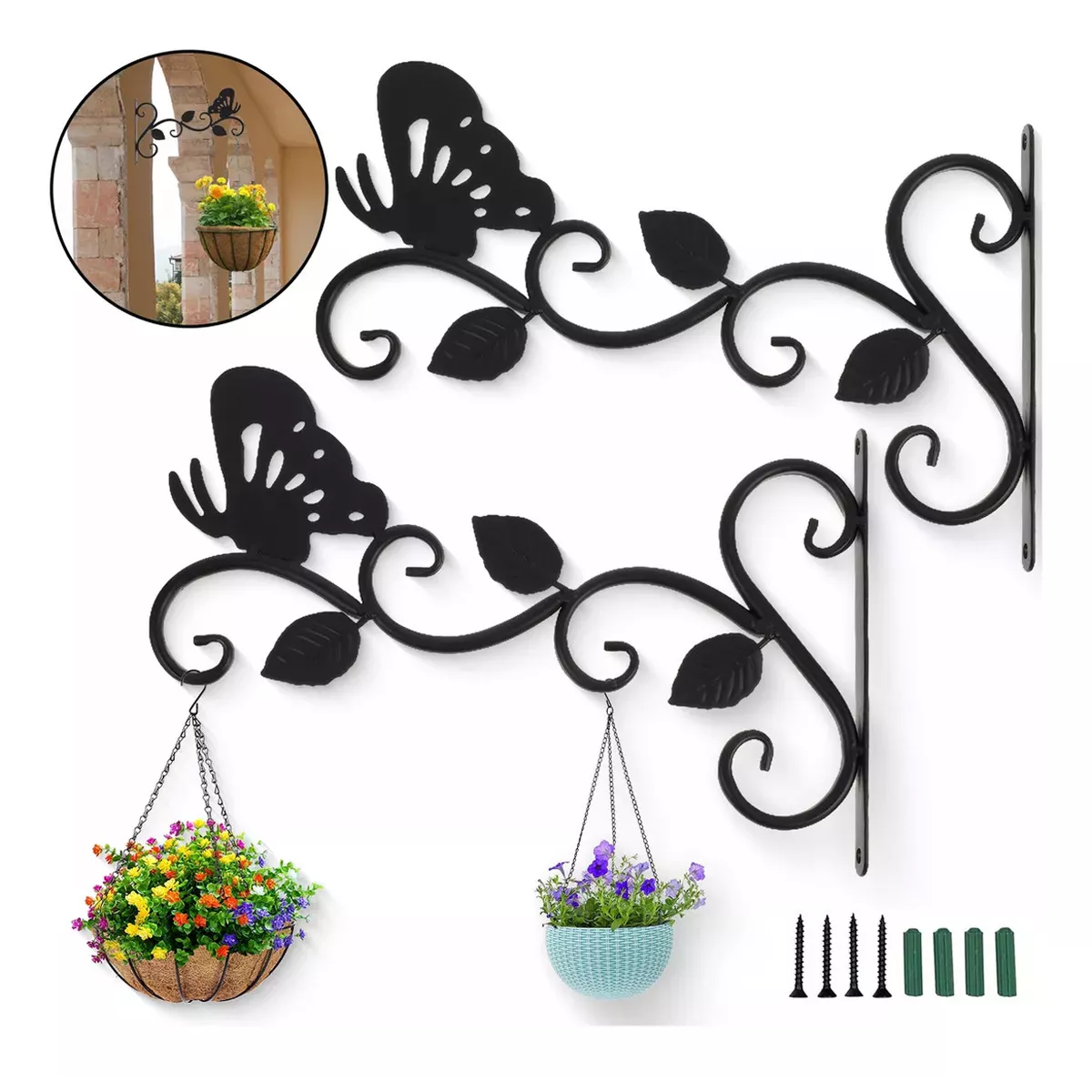 Foto 4 pulgar | Gancho de Pared 2 Piezas Eo Safe Imports Esi-18519 Negro