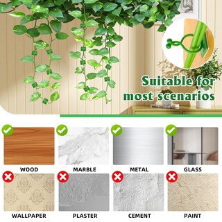 Foto 3 | Pinzas De Pared Ewpjdk Para Plantas Trepadoras, 180 Unidades (verdes) - Venta Internacional.