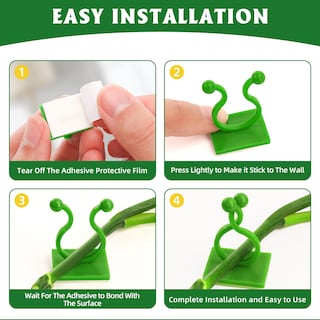 Foto 5 | Pinzas De Pared Ewpjdk Para Plantas Trepadoras, 180 Unidades (verdes) - Venta Internacional.