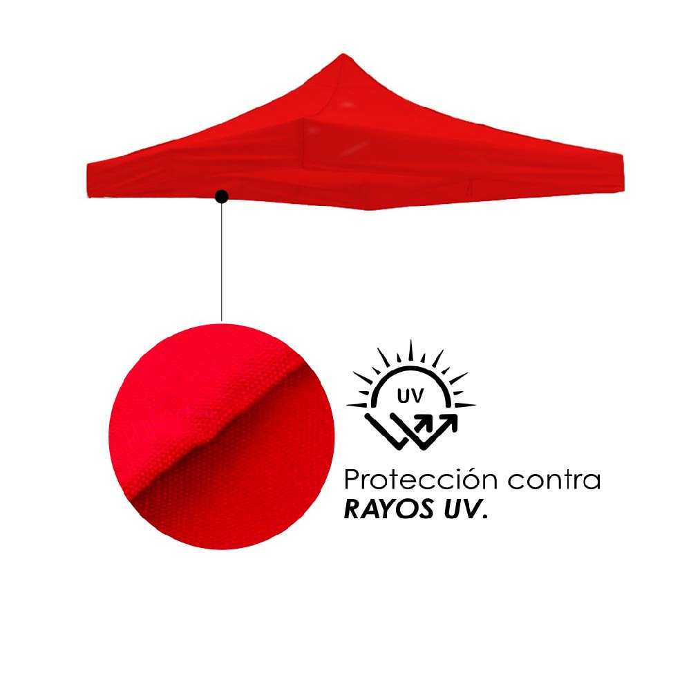 Foto 7 pulgar | Repuesto de Lona Iliosinnova Rojo 2.91 x 2.91 m
