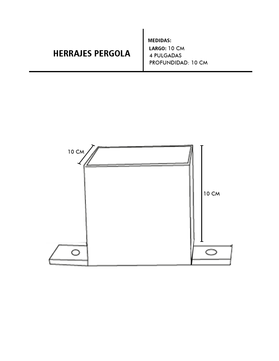 Foto 8 pulgar | 4 Bases Para Pergola De Madera Decomobil Soporte Para Poste