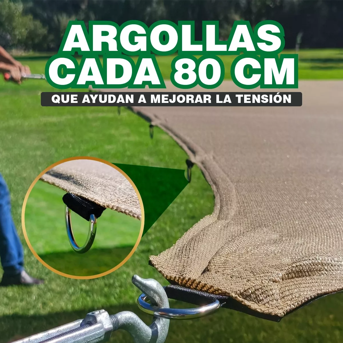 Foto 4 pulgar | Lona Sombra Eo Safe Imports Esi-17279 Marrón 4 x 4 m