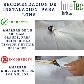 Foto 3 | Lona Reforzada Tricapa Geesna 3metros X 4.20metros Color Blanca