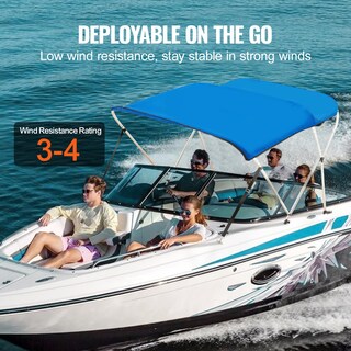 Foto 3 | Funda Para Barco Bimini Top Vevor 3 Bow, 6 Pies X 46 Cm X 155 A 168 Cm - Venta Internacional.