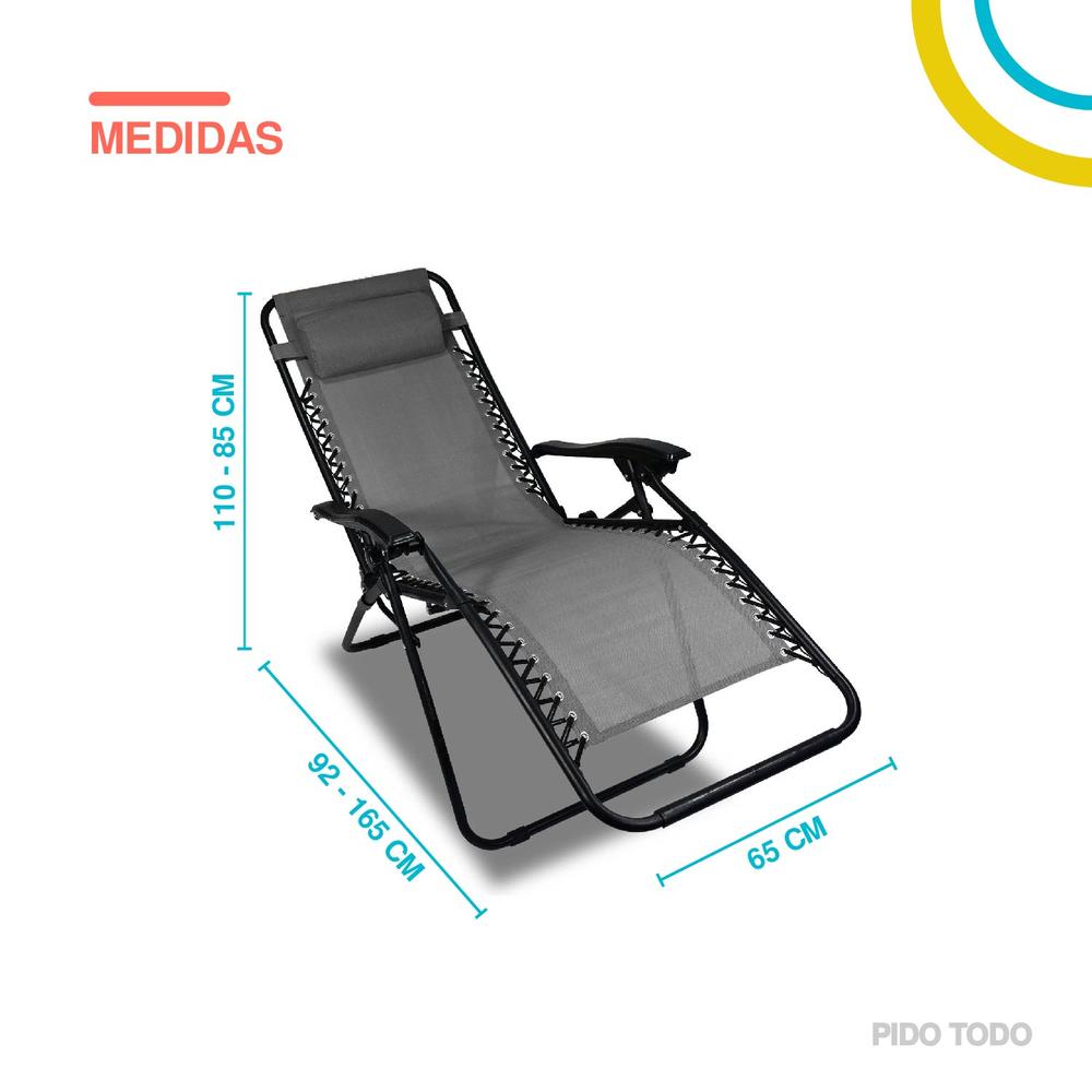 Foto 3 pulgar | Silla Tipo Camastro Elly Decor SO-SGC-BK color Gris