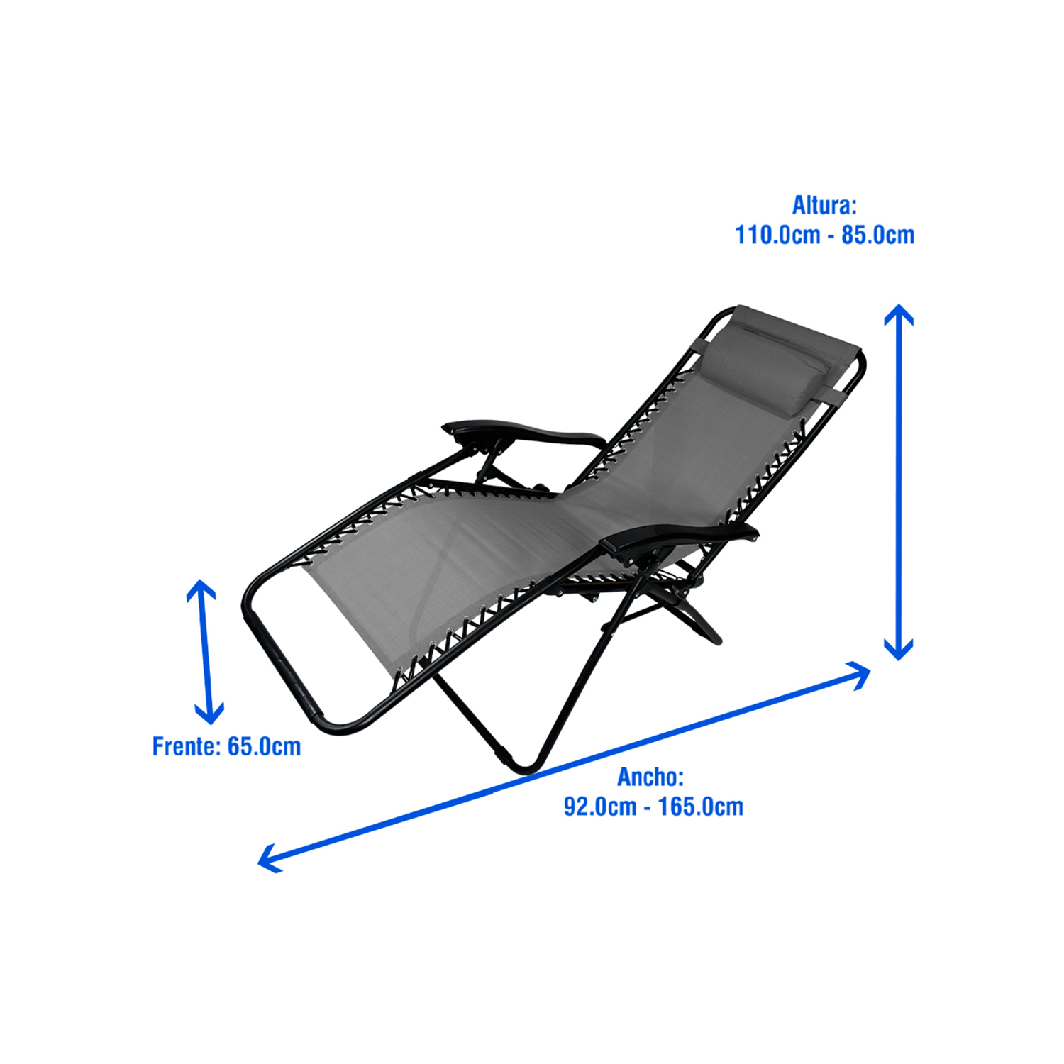 Foto 4 pulgar | Set De 2 Sillas Tipo Camastro Plegable Tecnologia Gravedad Cero Reclinable