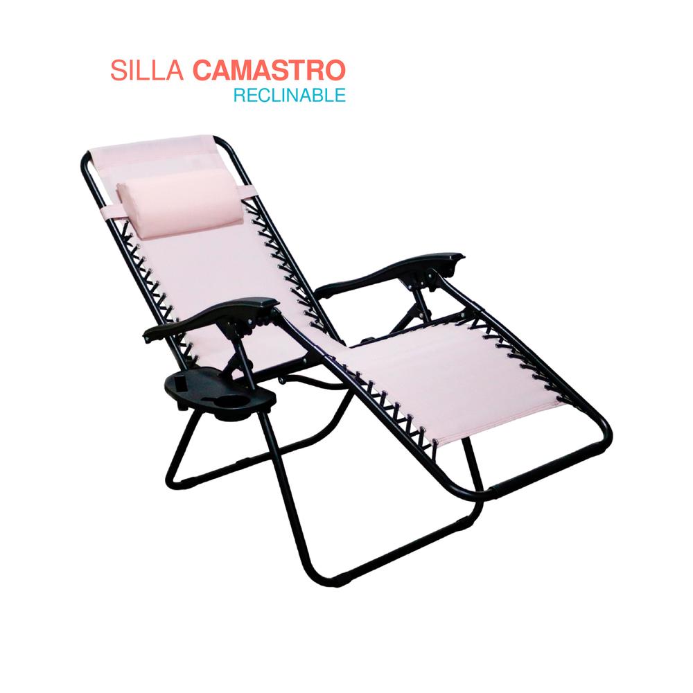 Camastro Elly Decor ED-SGCWH Plegable Rosa Pálido