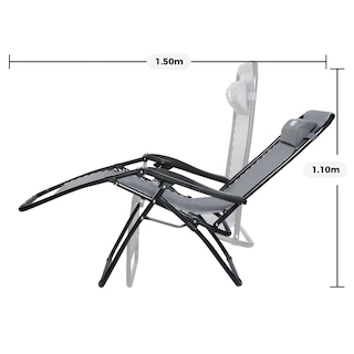 Foto 7 | Silla Camastro Gravedad Cero Plegable Reclinable Para Jardin/alberca