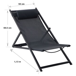 Foto 7 | Camastro Naterial Plegable Negro