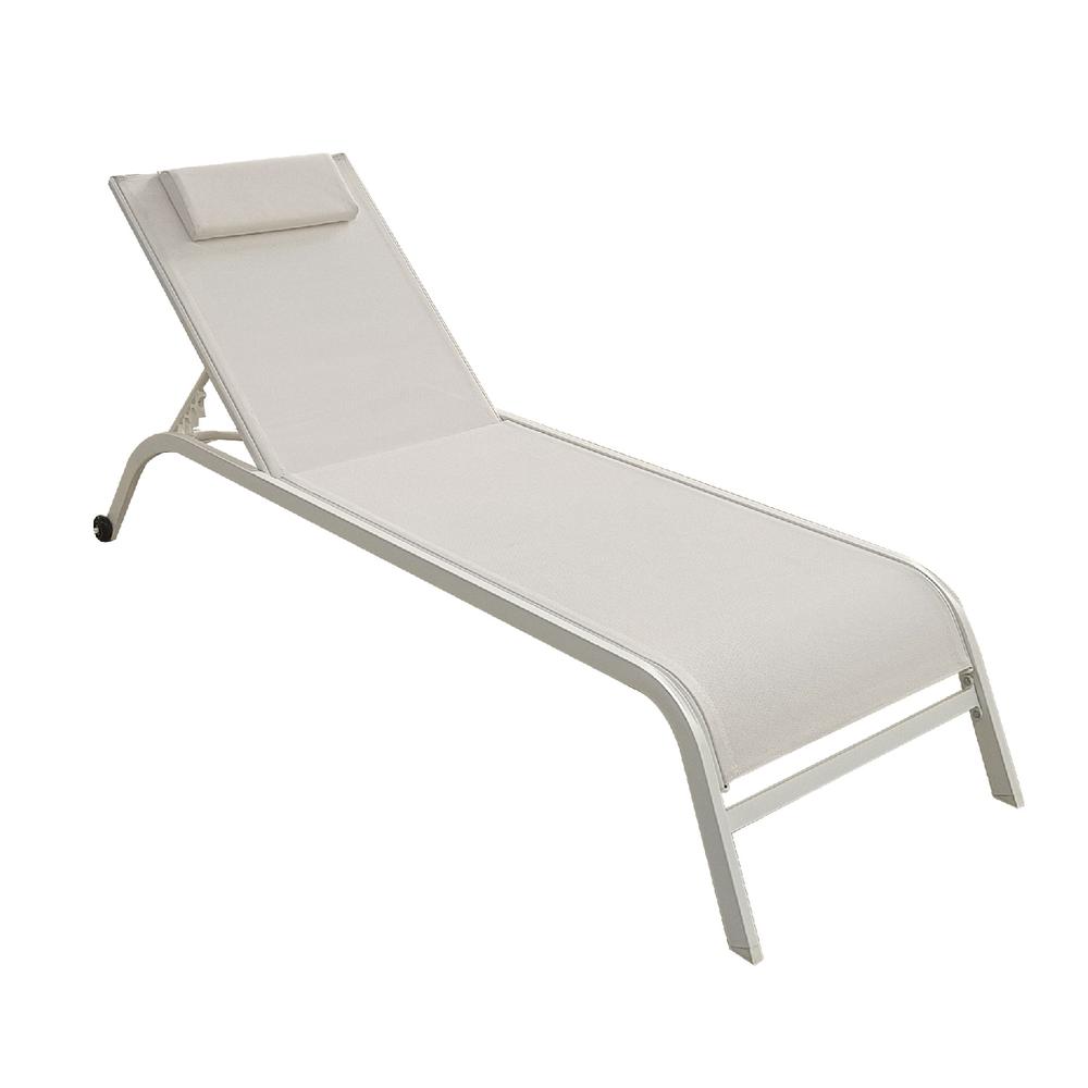 Foto 2 pulgar | Camastro Exterior Textileno Reclinable Silla De Playa Jardin