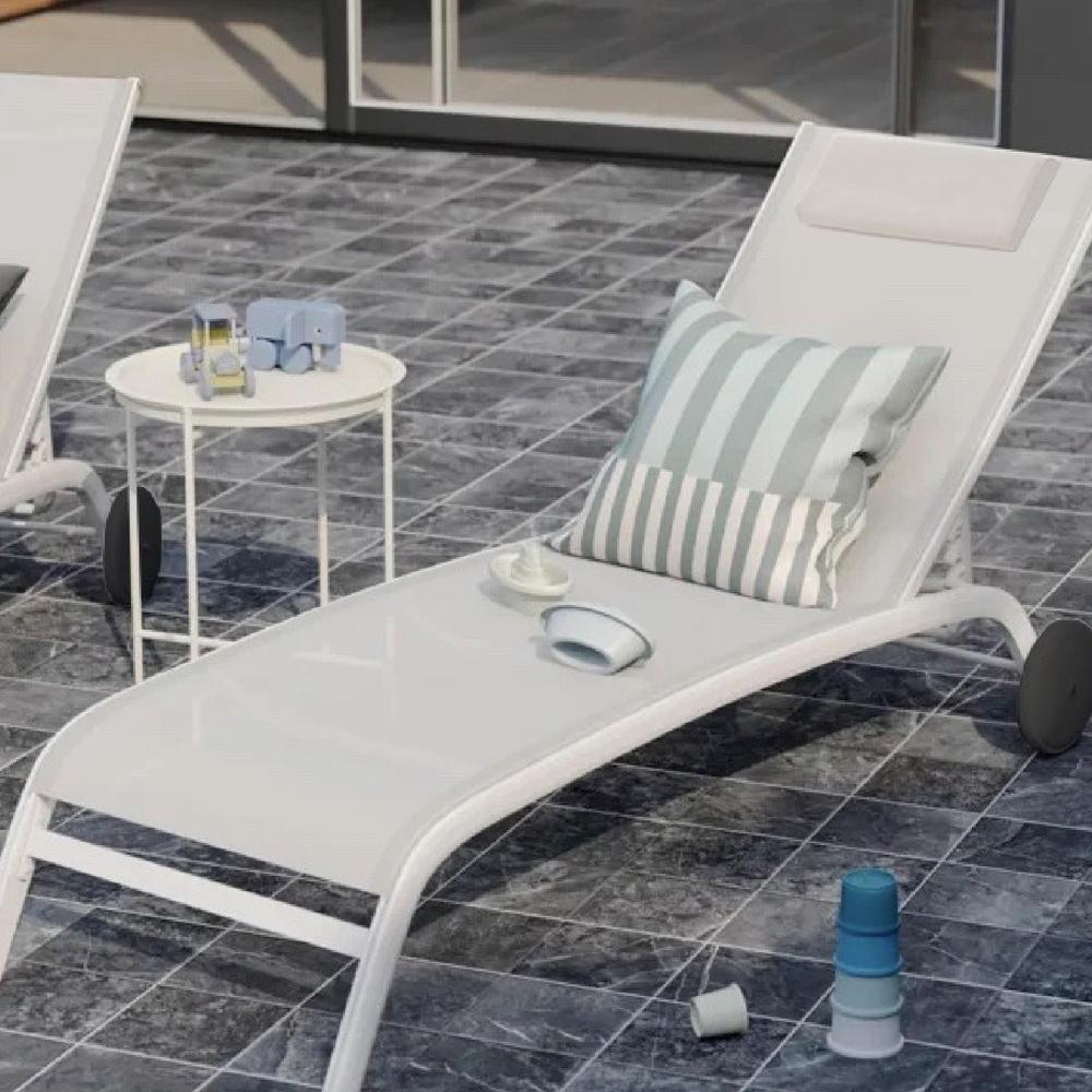 Foto 7 | Camastro Exterior Textileno Reclinable Silla De Playa Jardin