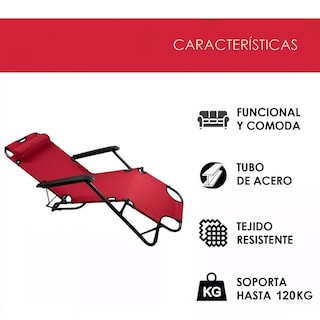 Foto 5 | 4 Sillas Camastro Plegable Reclinable Jardín Playa Alberca