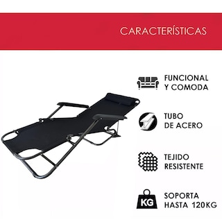 Foto 4 | 4 Sillas Camastro Plegable Reclinable Jardín Playa Alberca