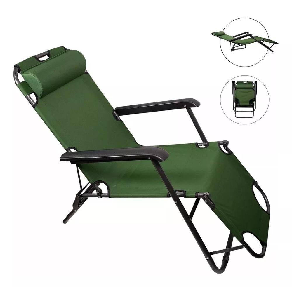 Foto 1 | 4 Sillas Camastro Plegable Reclinable Jardín Playa Alberca