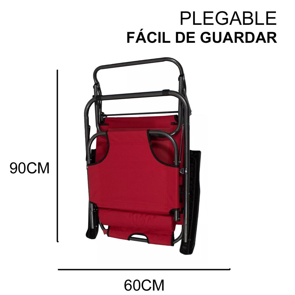 Foto 7 pulgar | Silla Plegable Tipo Camastro Reclinable Cjr