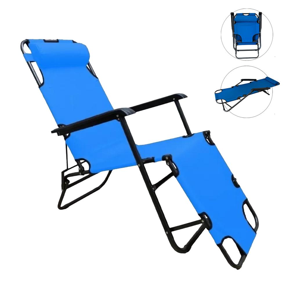 4 Sillas Camastro Plegable Reclinable Jardín Playa Alberca