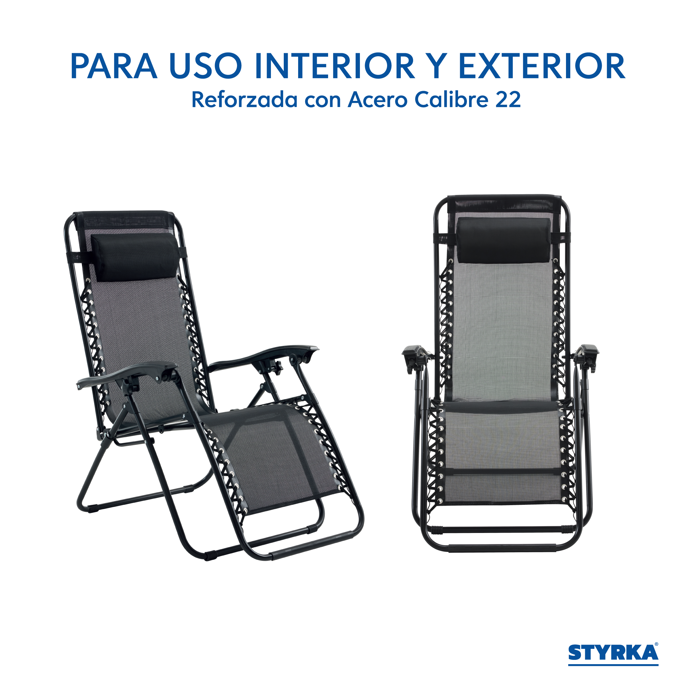 Foto 5 pulgar | Juego de Sillas Camastro Reclinable Plegables para Jardín 2 Piezas