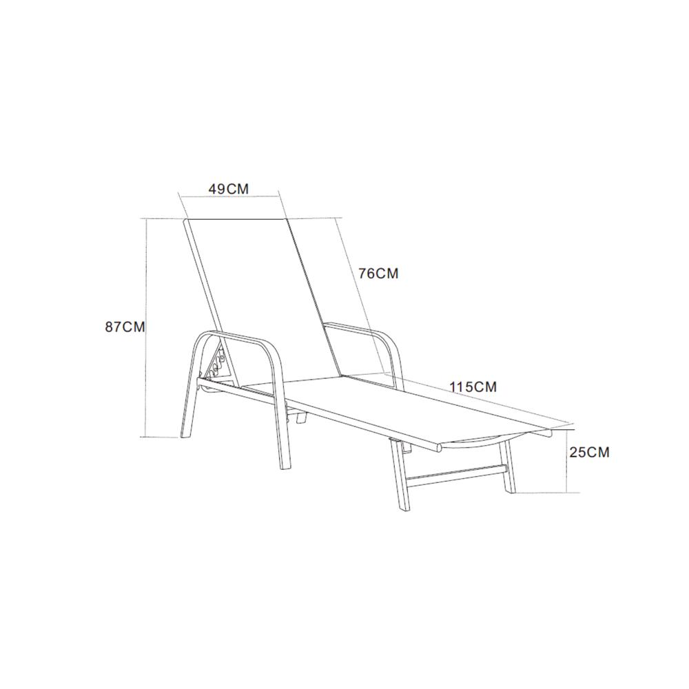 Foto 7 | Set de 2 Camastros Midtown Concept Beige de Acero para Alberca y Exteriores