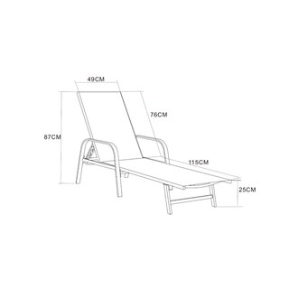 Foto 7 | Set de 2 Camastros Midtown Concept Beige de Acero para Alberca y Exteriores