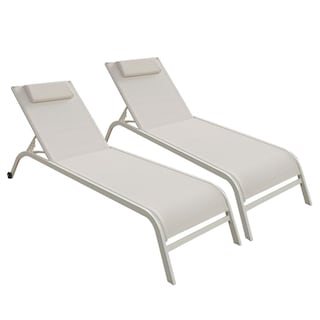 Foto 1 | Camastro Exterior 2pzs Reclinable Silla Playa Jardín Alberca