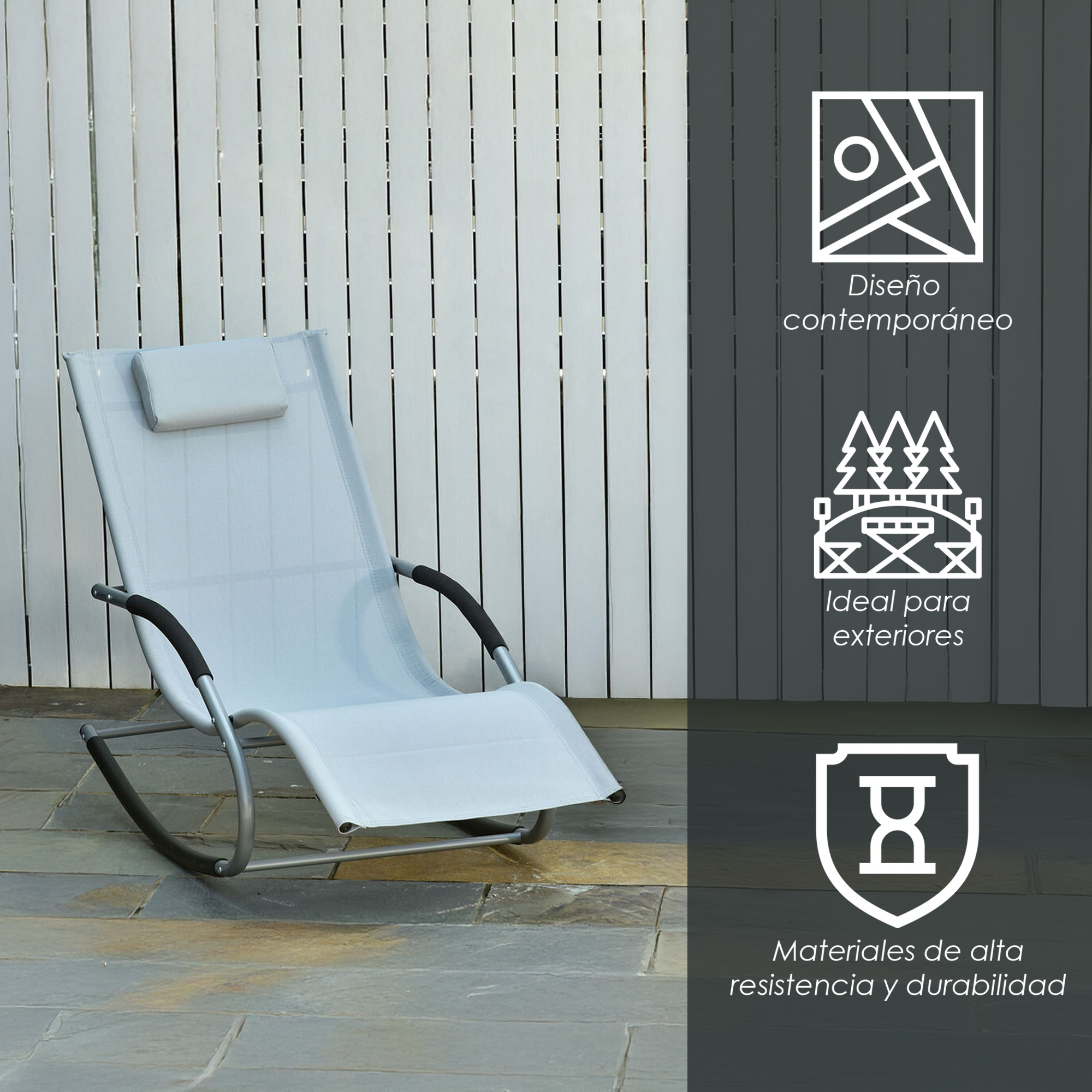 Foto 4 pulgar | Camastro Ilios Innova Mecedora de Jardín Reclinable Ergonómico