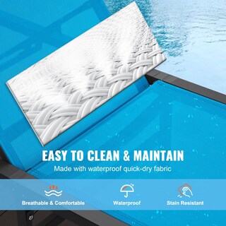 Foto 6 | Tumbonas Vevor De Aluminio Con 5 Posiciones, Color Azul, 2 Unidades - Venta Internacional.