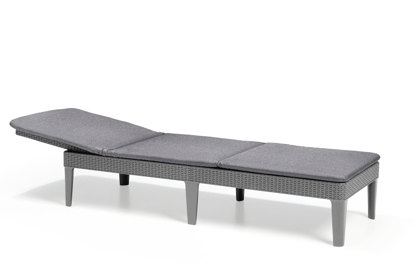 Foto 2 pulgar | Camastro Jaipur Con Colchon Textura Ratan Color Gris Grafito 58 X 187.5 X 29 Cm