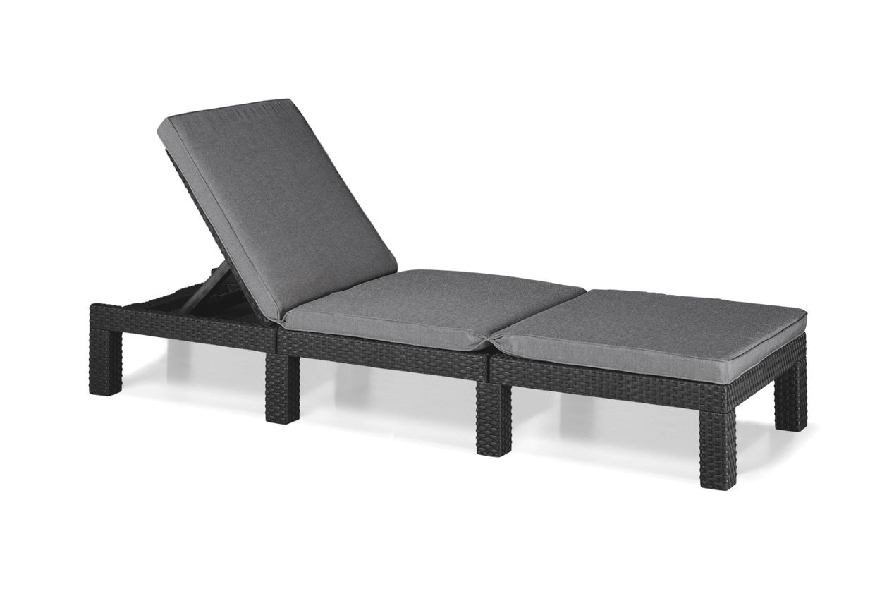 Foto 1 | Camastro Daytona Con Colchon Textura Ratan Color Gris Grafito 65 X 195 X 25 Cm
