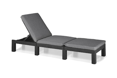 Foto 1 | Camastro Daytona Con Colchon Textura Ratan Color Gris Grafito 65 X 195 X 25 Cm