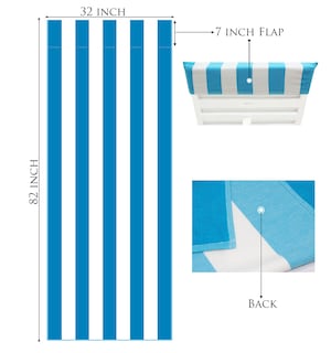 Foto 4 | Funda Para Sillón De Playa Cotton Craft De Gran Tamaño, Color Aguamarina, Paquete De 2 - Venta Internacional.