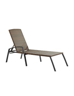 Foto 1 | Naterial Camastro Reclinable Con Descansabrazos Tipo Ratán De Acero, Modelo Zena