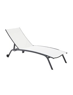 Foto 1 | Naterial Camastro Reclinable De Textileno Y Acero Con Ruedas, Modelo Rivera