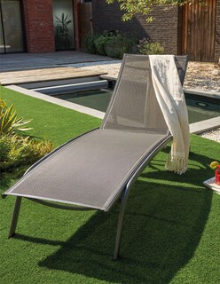 Foto 7 | Naterial Camastro Ajustable Apilable De Acero Y Malla Con Ruedas, Modelo Rivera