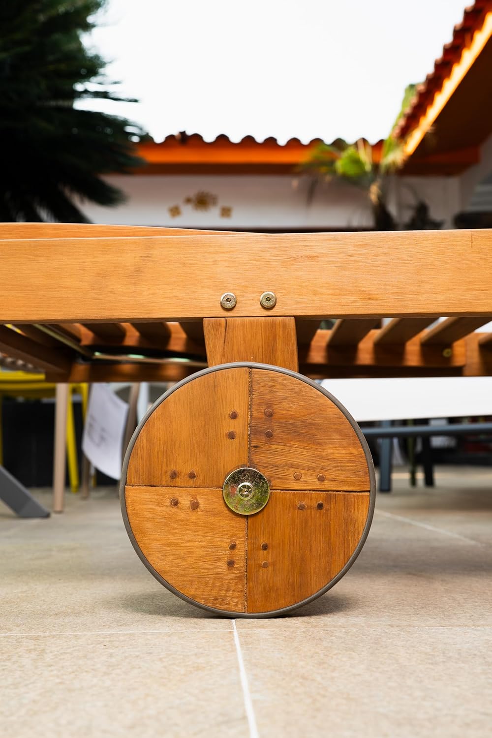 Foto 7 pulgar | Camastro De Madera Phuket Con Ruedas